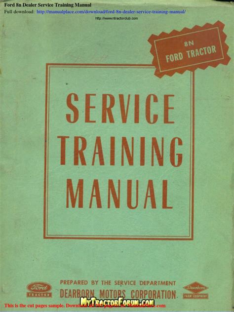Ford 8n service training manual coil bound. - Longman reader 9th edition instructors manual.
