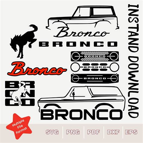 Ford Bronco SVG PNG JPG Cricut Silhouette Cut Files Bronco - Etsy