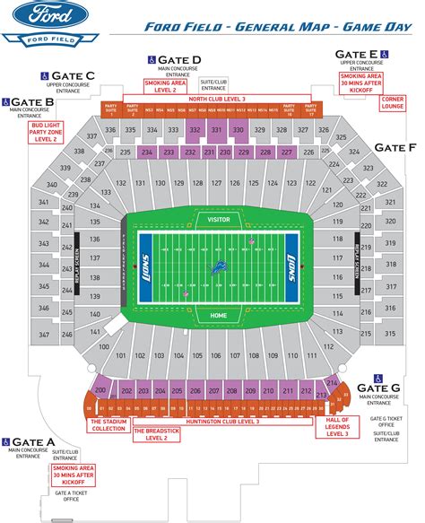 Ford Field Seating Chart Interactive