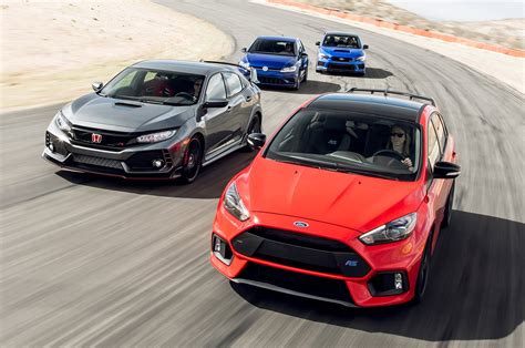 Ford Focus RS vs. Honda Civic Type R vs. Subaru WRX STI