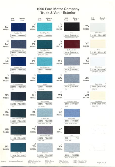 Ford Paint Code Da