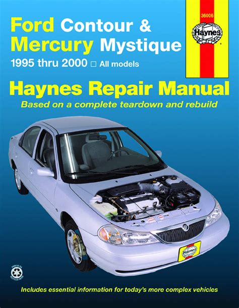 Ford contour mercury mystique 95 00 haynes repair manuals. - 1967 chevrolet car assembly manual impala ss bel air biscayne caprice.