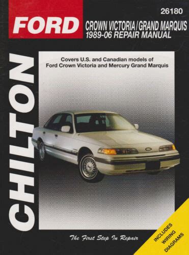 Ford crown victoria mercury grand marquis 1989 2006 chiltons total car care repair manuals. - Introduction to microelectronic fabrication solution manual.