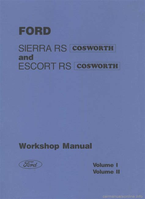 Ford escort rs cosworth workshop manual. - El asiento del alma metafisica y espiritualidad.