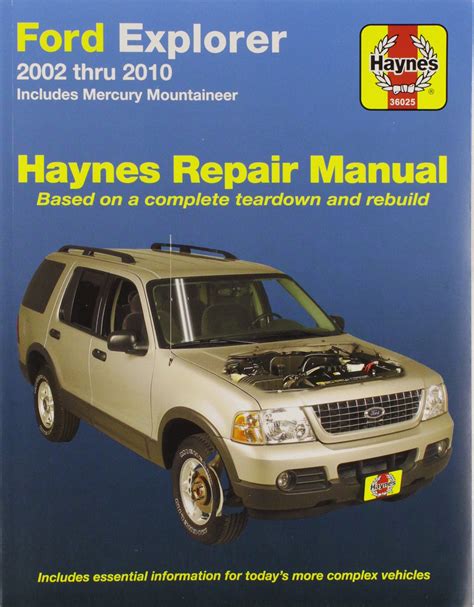 Ford explorer mercury mountaineer haynes repair manual 2002 2010. - Study guide for patient care assistant.