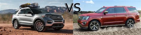 Ford explorer vs expedition. Jan 22, 2021 · The non-MAX models of the 2021 Ford Expedition boast a maximum cargo space of 104.6 cubic feet behind the front row seats. The 2021 Ford Explorer’s cargo capacity, meanwhile, hits 87.8 cubic feet. Store your children’s sports gear, luggage for your road trip, or furniture pieces for your home. There’s a good chance that you can make all ... 