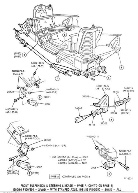 Ford f250 front suspension diagram. 1 1. 1987 - 1996 F150 & Larger F-Series Trucks - manual locking hub diagrams... - just got 96 f250 4x4 5.8 with the dana ifs axles. i believe the front axle is 4600gvw. today i replaced all 3 u-joints up front as well as all 4 ball joints. when i took the hubs apart, the right side was put together differently than the... 