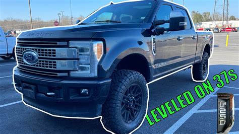 Ford f250 on 37s. in this video I'll do a walk around of my 2022 Ford f250 that is leveled on 37s. it has a carli commuter level with racline compass wheels in an 18x9 -12 off... 