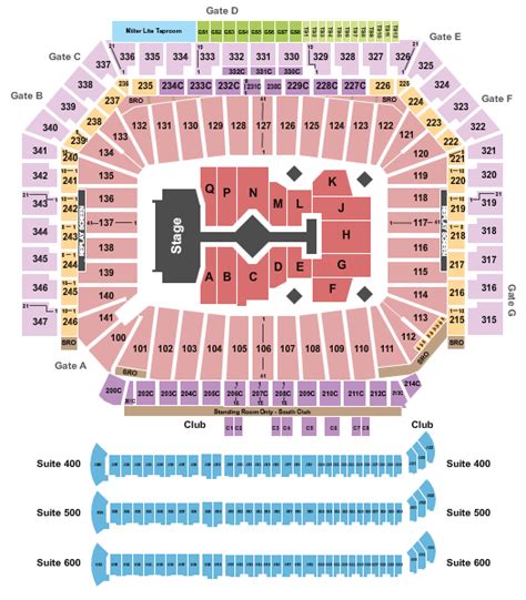 Ford field seating chart for taylor swift. The Miller Lite hangout is an open area located above sections 326-336. This area includes seating and tables that overlook Ford Field. Looking towards seating on the north side of the field. This includes 100 level seating, club seats on the 200 level and mixed club and common seating on the 300 level. 