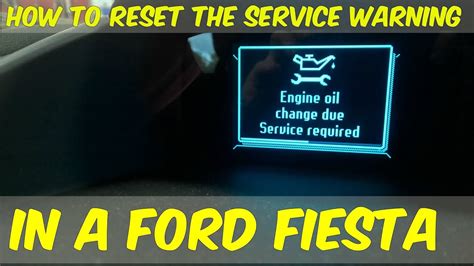 Ford fiesta engine warning light reset.  The light is actually a service wre...