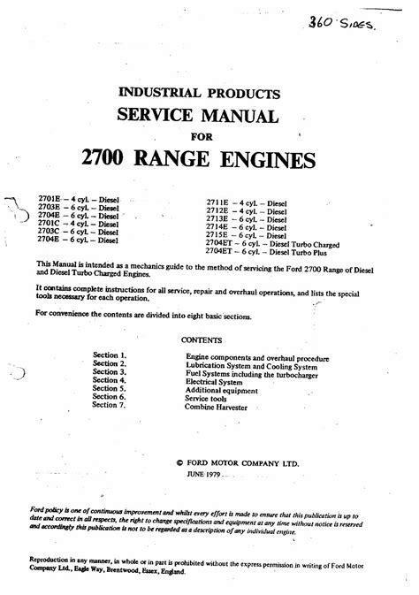 Ford large diesel engine service repair manual. - Maquinista de algodão e o capital comercial.