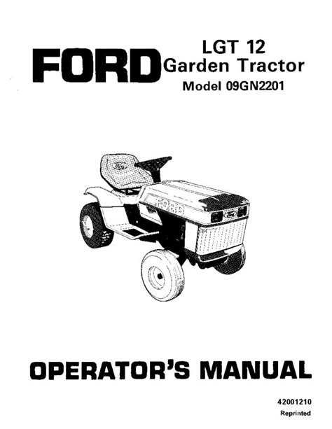 Ford lgt tractor service repair manual kohler. - Ley y estatutos de la mutualidad nacional de previsión de la administración local.