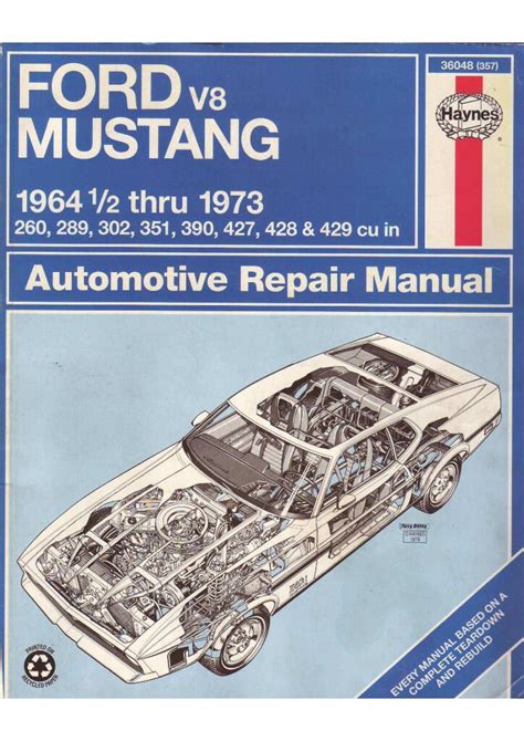 Ford mustang v8 1964 1973 workshop service manual. - Honda crv 1997 2000 repair manual.