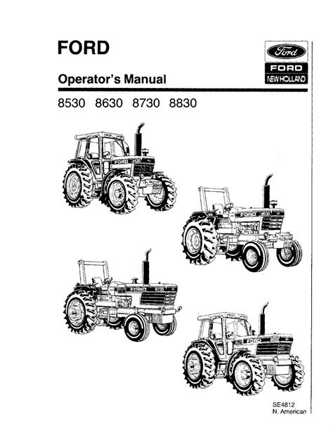 Ford new holland 8730 trattore a 6 cilindri ag manuale illustrato elenco delle parti. - 2003 ford focus svt owners manual.