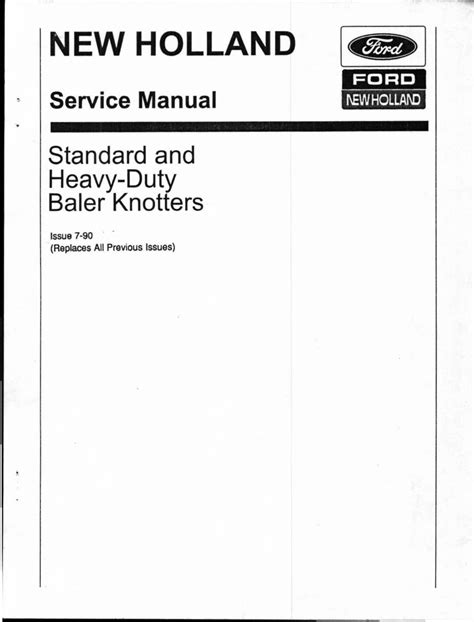 Ford new holland baler knotters workshop service repair manual 1. - Manuale del negozio per kubota 2120.