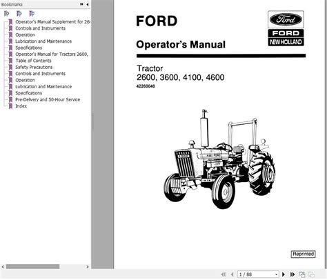 Ford new holland inc tractor operator manual. - Banking system and financial service study guide.