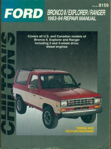 Ford ranger bronco ii automobil reparaturhandbuch 2wd und 4wd modelle von 1983 bis 1992 mit benzinmotor. - Bar bending schedule manual calculation with example.