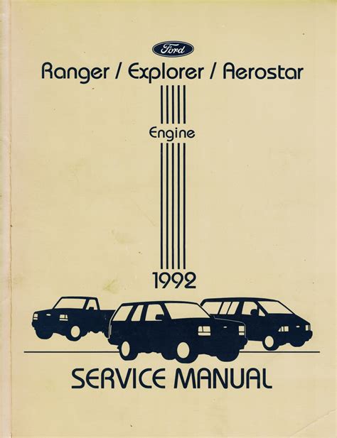 Ford ranger explorer aerostar body chassis electrical 1992 service manual. - 2004 pontiac vibe manuale del proprietario.