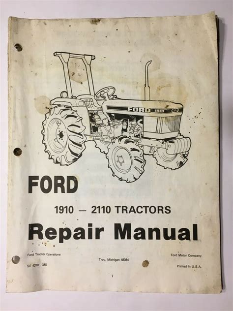 Ford repair manual for 1910 shiter colum tractor. - Régions d'arnprior-quyon et de maniwaki, ontario et québec..
