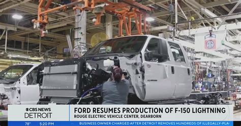 Ford restarts electric pickup truck factory after retooling to increase output, says orders are up