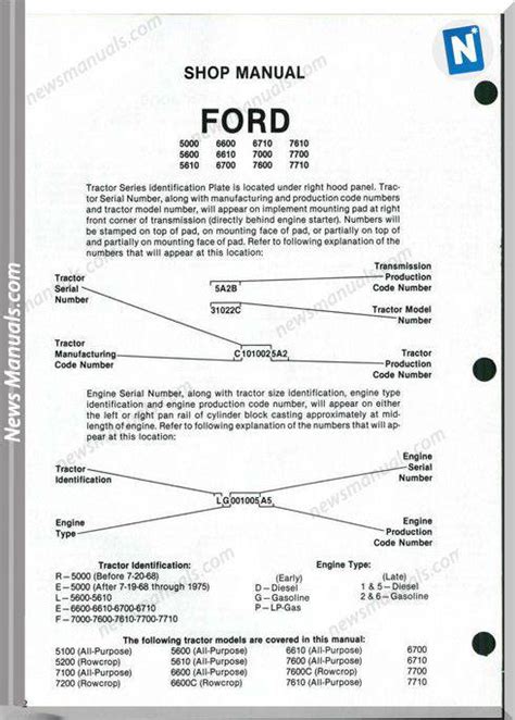 Ford shop service manual models 5000 5600 5610 6600 6610 6700 and 10 series i t shop service manuals. - Ho bevuto e visto il ragno.