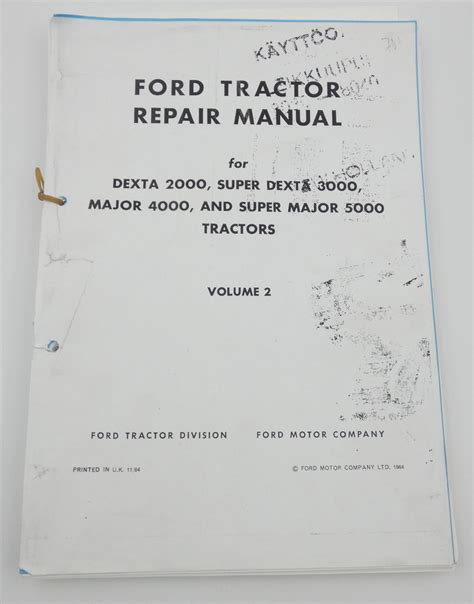 Ford super dexta 2000 owners manual. - 2005 nissan frontier service and maintenance guide.