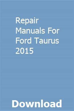 Ford taurus 2015 ses repair manual. - Utility vehicle design handbook ae series.