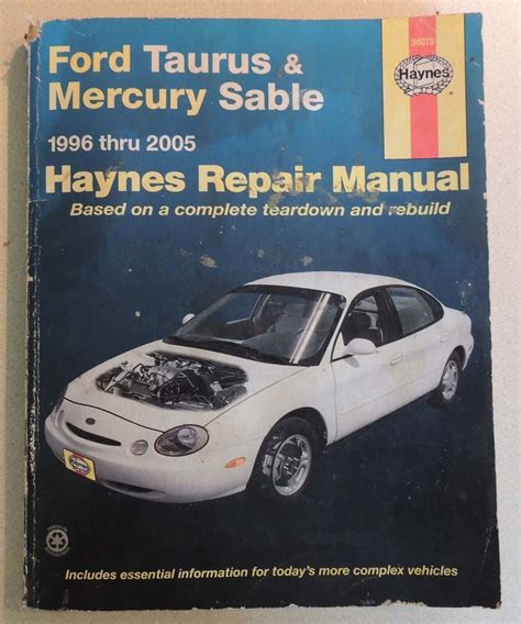 Ford taurus and mercury sable 1996 thru 2005 haynes repair manual. - Garmin edge 500 manual wheel size.