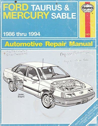 Ford taurus mercury sable 1986 thru 1994 automotive repair manual haynes auto remair manual series. - Buell s1 lightning 97 service repair manual download.
