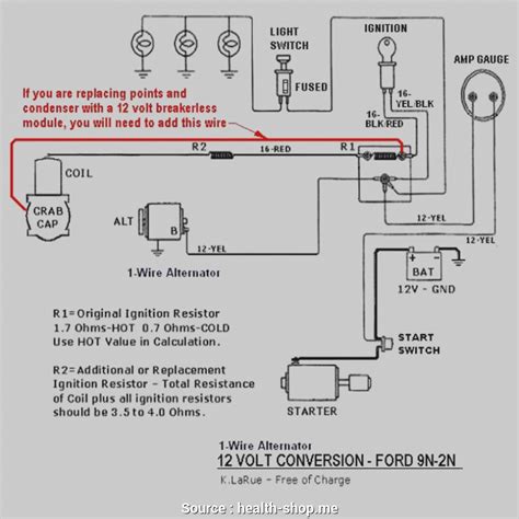 Ford tractor 6 volt to 12 volt conversion wiring diagram. An 8n wiring diagram 6 volt is a diagram that shows the electrical connections and components of a Ford 8n tractor that operates on a 6-volt electrical system. This diagram is essential for understanding and troubleshooting the electrical system of the tractor. 1. Battery: The battery is the power source for the electrical system. 