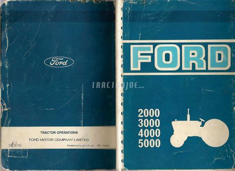 Ford tractor models 2000 3000 4000 and 5000 operators handbook. - Holden commodore wagon manual for sale.
