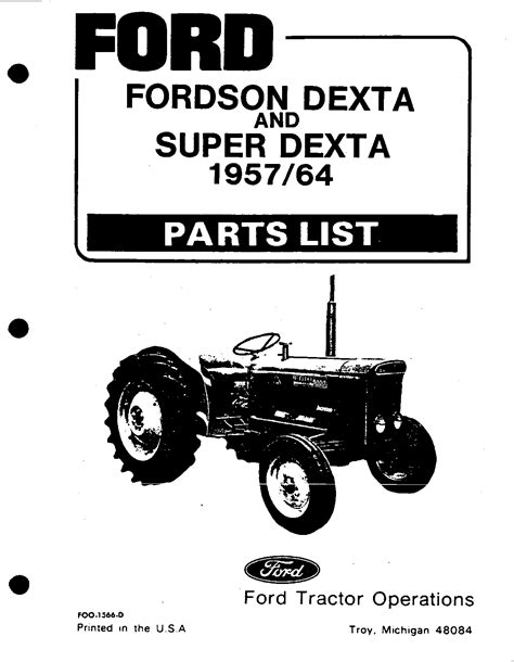 Fordson dexta super dexta workshop manual parts list. - Auto navigation rns e user manual.