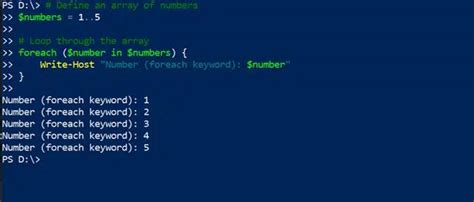 Foreach enumerator powershell.  Feb 17, 2012 · 2.  So I implemented a check...