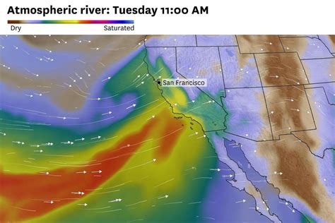 Forecast: Atmospheric river barreling towards California may spare the Bay Area, dump snow on Sierra