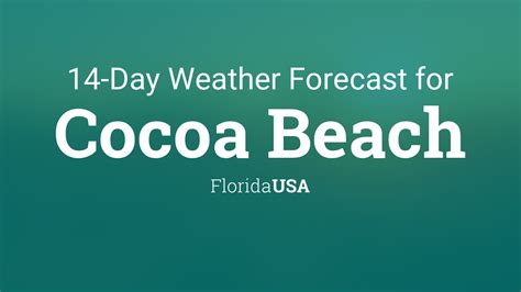 Here is the API 14 day weather forecast for Cocoa Beach, Florida. N
