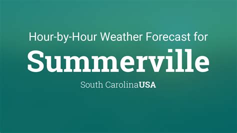 Forecast for summerville. When it comes to planning our day or making important decisions, having accurate weather information is crucial. In today’s digital age, we have access to a wide range of weather u... 