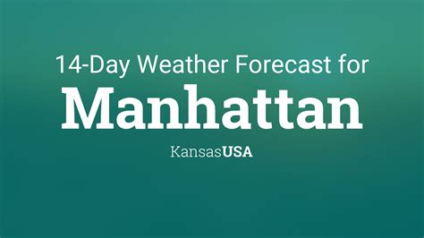 Extended Forecast for Manhattan KS . Today. High: 78 °F. Partly Sunny then Slight Chance T-storms. ... Manhattan KS 39.19°N 96.6°W. Last Update: 6:26 am CDT May 26 .... 