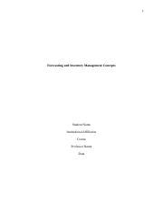 Forecasting and Inventory Management Concepts.docx - 1...