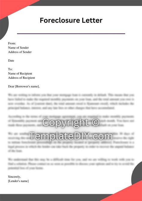 Foreclosure Demand Letter Sample Template Examples [Word] Lettering