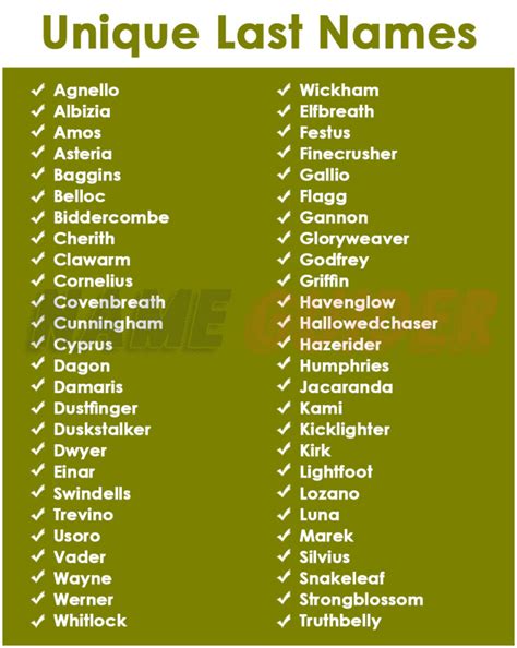 Foreign Last Name Generator