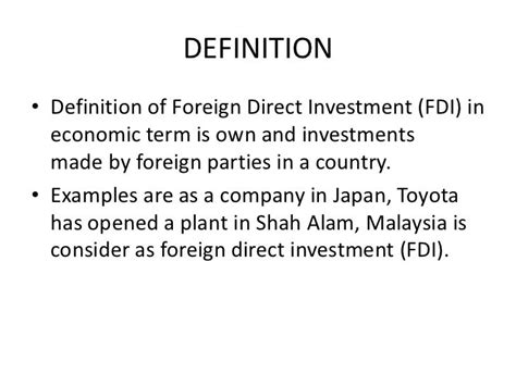 Foreign investment financial definition of foreign investment