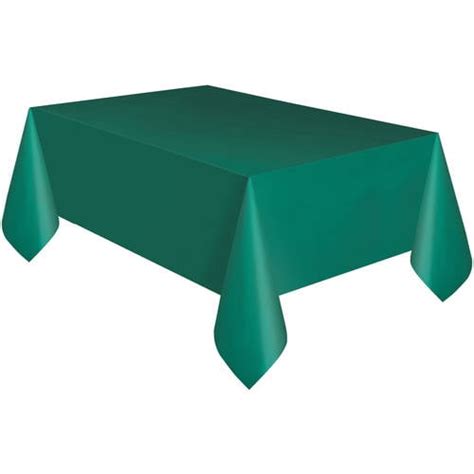 Forest Green Plastic Party Tablecloth, 108 x 54 Inches