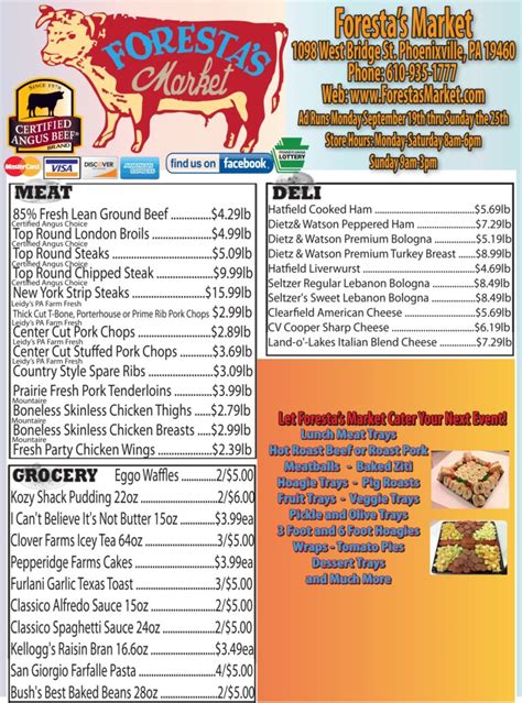 4 reviews for Foresta's Country Meat Market | Caterer, Grocery Store in Phoenixville, PA | Thanks everyone for the recommendations. June I would give us.... 