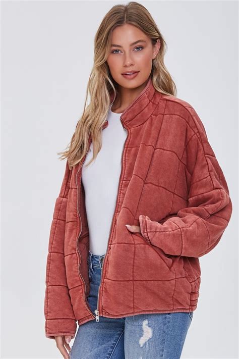 Forever 21 quilt jacket. Details Style Deals - A woven puffer jacket crafted from recycled polyester, featuring a quilted construction, funnel neck, zip-up front, and long sleeves. Content + Care - Shell: … 