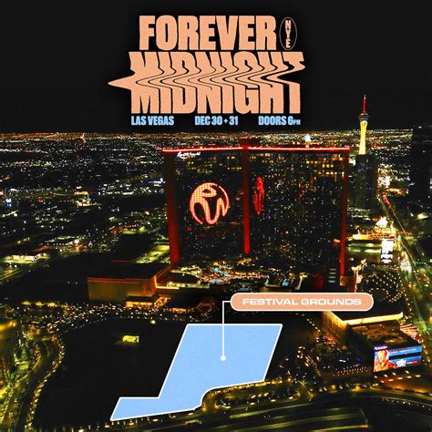 Forever midnight las vegas. Dec 30, 2023 · Forever Midnight Las Vegas. Venue. The Grounds at Resorts World. 3000 South Las Vegas Boulevard. Date. 30 Dec 2023. Sat 18:00 - Mon 04:00. Promoter. Insomniac. 