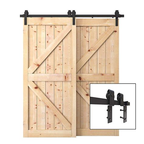 SMARTSTANDARD 8ft Sliding Double Barn Door Hardware Kit-Smoothly and Quietly-Heavy Duty Industrial Design-Includes Step-by-Step Installation Instruction Fit 24" Wide Door Panel (Bigwheel Hanger) 400. $8299. Save $10.00 with coupon. FREE delivery Wed, Oct 18.. 