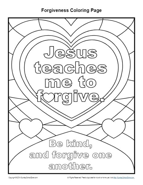 Forgive Coloring Page