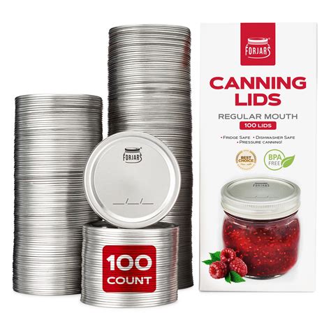 Forjars canning lids. ForJars - 100 Regular Mouth Canning Lids. $40.95. Add to cart. ️ Fits Regular Mouth Ball Jars. ️ Fast 3-5 Day Delivery. ️ 100% Satisfaction Guaranteed. Great canning lids are difficult to come by as many of you know and that is the reason why we developed the perfect canning lids that will allow you to create airtight seals … 