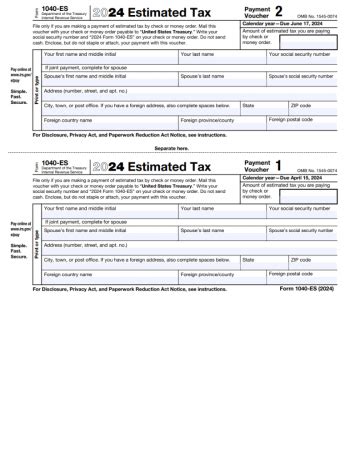 Form 1040 ES V 1040 Form Printable