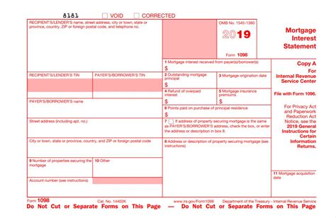 Form 1098 Mortgage Interest Statement and How to File